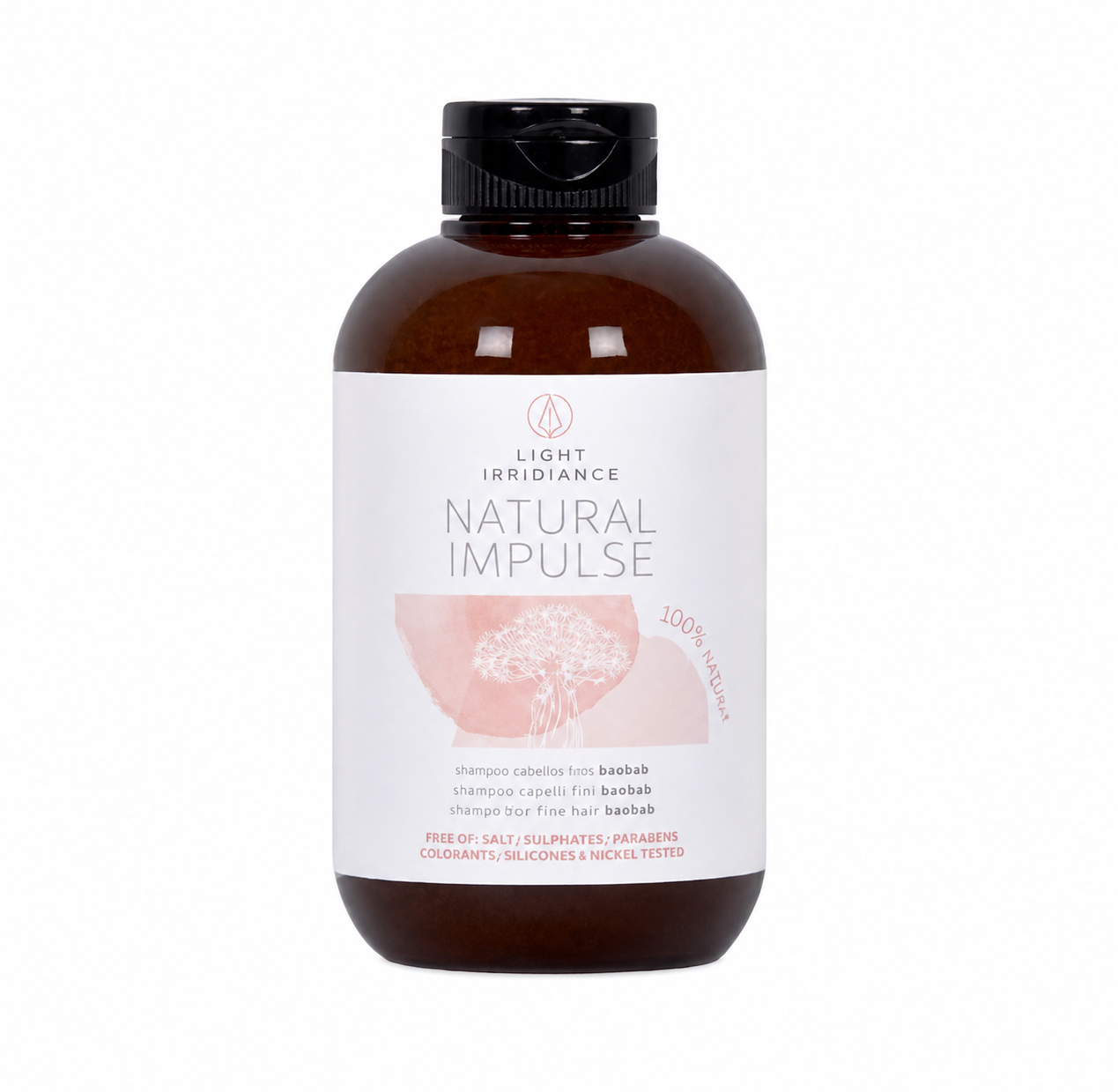 AZA CHAMPÚ REGENERANTE PARA CABELLO LISO CON ACEITE DE BAOBAB NATURAL IMPULSE - Imagen 1
